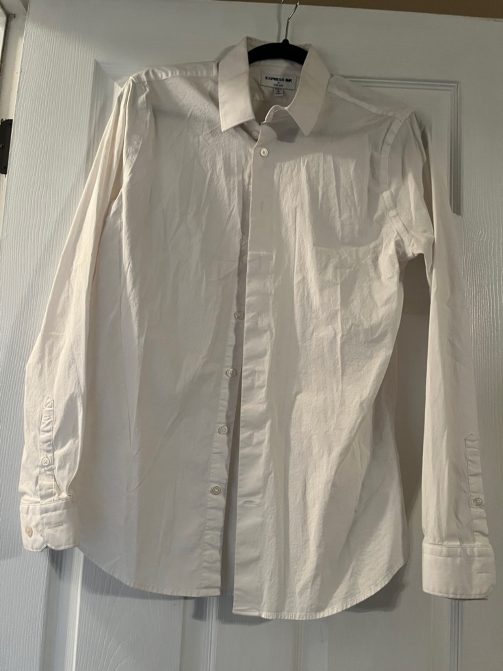 Express Men’s White Button-Up Dress Shirt 15-15 1/2